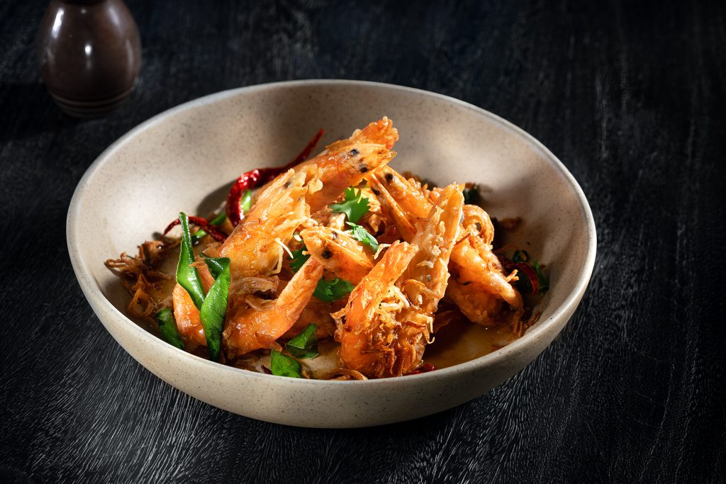 Fried Prawns with Tamarind Sauce